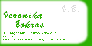 veronika bokros business card